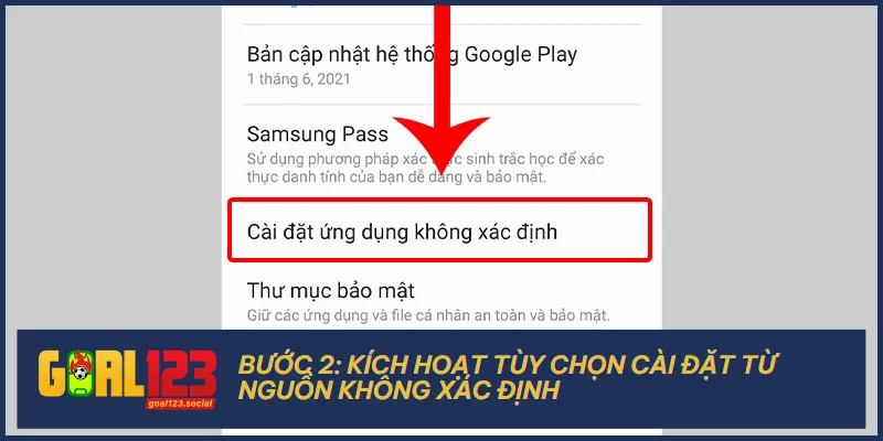 Hãy cho phép ứng dụng không xác định để tiếp tục bước sau